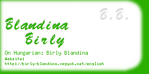 blandina birly business card